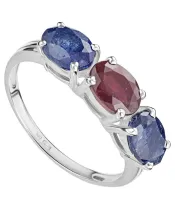 Женские Кольца_Серебро .925_РУБИН__1-Лазурит-Онлайн