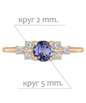 Женские Кольца_Серебро .925_ТАНЗАНИТ_Нанокристалл_2-Лазурит-Онлайн