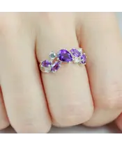 Женские Кольца_Серебро .925_АМЕТИСТ_Нанокристалл_6-Лазурит-Онлайн