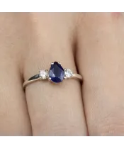 Женские Кольца_Серебро .925_САПФИР_Нанокристалл_6-Лазурит-Онлайн