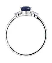 Женские Кольца_Серебро .925_САПФИР_Нанокристалл_4-Лазурит-Онлайн