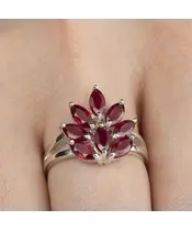 Женские Кольца_Серебро .925_РУБИН__6-Лазурит-Онлайн