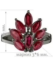 Женские Кольца_Серебро .925_РУБИН__2-Лазурит-Онлайн