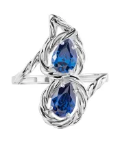 Женские Кольца_Серебро .925__Нанокристалл_2-Лазурит-Онлайн