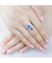 Женские Кольца_Серебро .925__Нанокристалл_5-Лазурит-Онлайн