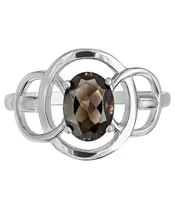 Женские Кольца_Серебро .925_РАУХТОПАЗ__2-Лазурит-Онлайн