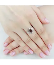 Женские Кольца_Серебро .925_РАУХТОПАЗ__5-Лазурит-Онлайн