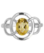 Женские Кольца_Серебро .925_ЦИТРИН__2-Лазурит-Онлайн