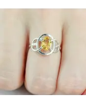 Женские Кольца_Серебро .925_ЦИТРИН__6-Лазурит-Онлайн