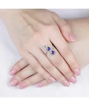 Женские Кольца_Серебро .925_САПФИР__3-Лазурит-Онлайн