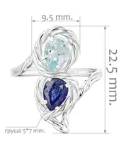 Женские Кольца_Серебро .925_САПФИР__2-Лазурит-Онлайн