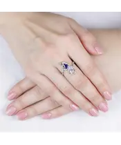 Женские Кольца_Серебро .925_САПФИР__3-Лазурит-Онлайн