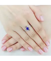 Женские Кольца_Серебро .925_САПФИР__5-Лазурит-Онлайн
