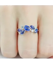 Женские Кольца_Серебро .925_КИАНИТ_Нанокристалл_6-Лазурит-Онлайн