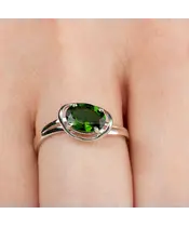 Женские Кольца_Серебро .925_ХРОМДИОПСИД__6-Лазурит-Онлайн