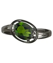 Женские Кольца_Серебро .925_ХРОМДИОПСИД__3-Лазурит-Онлайн