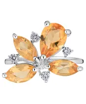 Женские Кольца_Серебро .925_ЦИТРИН_Нанокристалл_3-Лазурит-Онлайн