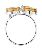 Женские Кольца_Серебро .925_ЦИТРИН_Нанокристалл_4-Лазурит-Онлайн