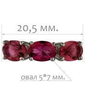 Женские Кольца_Серебро .925_ТУРМАЛИН__2-Лазурит-Онлайн