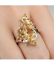 Женские Кольца_Серебро .925_ЦИТРИН__6-Лазурит-Онлайн