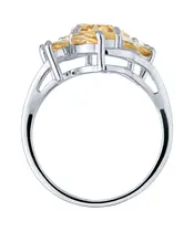 Женские Кольца_Серебро .925_ЦИТРИН__4-Лазурит-Онлайн