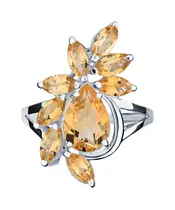 Женские Кольца_Серебро .925_ЦИТРИН__3-Лазурит-Онлайн