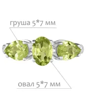 Женские Кольца_Серебро .925_ХРИЗОЛИТ_Нанокристалл_2-Лазурит-Онлайн