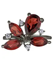 Женские Кольца_Серебро .925_ГРАНАТ_Нанокристалл_3-Лазурит-Онлайн