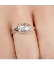 Женские Кольца_Серебро .925_ЛУННЫЙ КАМЕНЬ__6-Лазурит-Онлайн