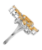 Женские Кольца_Серебро .925_ЦИТРИН__5-Лазурит-Онлайн