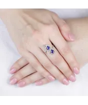 Женские Кольца_Серебро .925_САПФИР__3-Лазурит-Онлайн