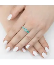 Женские Кольца_Серебро .925_АПАТИТ_Нанокристалл_6-Лазурит-Онлайн
