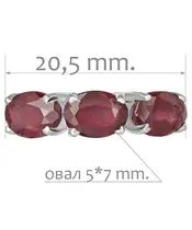 Женские Кольца_Серебро .925_РУБИН__2-Лазурит-Онлайн