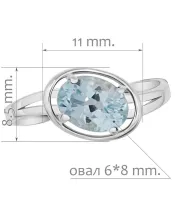 Женские Кольца_Серебро .925_ТОПАЗ__2-Лазурит-Онлайн