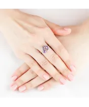 Женские Кольца_Серебро .925_АМЕТИСТ_Нанокристалл_6-Лазурит-Онлайн