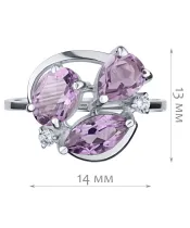 Женские Кольца_Серебро .925_АМЕТИСТ_Нанокристалл_2-Лазурит-Онлайн