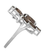 Женские Кольца_Серебро .925_РАУХТОПАЗ__3-Лазурит-Онлайн