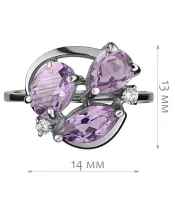 Женские Кольца_Серебро .925_АМЕТИСТ_Нанокристалл_2-Лазурит-Онлайн