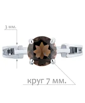 Женские Кольца_Серебро .925_РАУХТОПАЗ__2-Лазурит-Онлайн