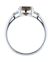 Женские Кольца_Серебро .925_РАУХТОПАЗ__4-Лазурит-Онлайн