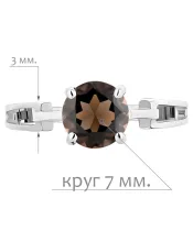 Женские Кольца_Серебро .925_РАУХТОПАЗ__2-Лазурит-Онлайн