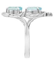 Женские Кольца_Серебро .925_ТОПАЗ__3-Лазурит-Онлайн