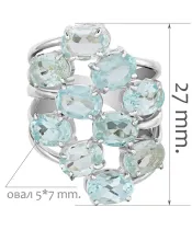 Женские Кольца_Серебро .925_ТОПАЗ__2-Лазурит-Онлайн