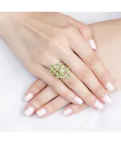 Женские Кольца_Серебро .925_ХРИЗОЛИТ__5-Лазурит-Онлайн