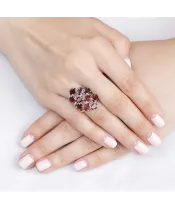 Женские Кольца_Серебро .925_ГРАНАТ__5-Лазурит-Онлайн