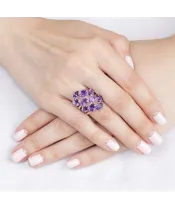 Женские Кольца_Серебро .925_АМЕТИСТ__5-Лазурит-Онлайн
