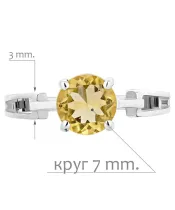 Женские Кольца_Серебро .925_ЦИТРИН__2-Лазурит-Онлайн