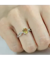 Женские Кольца_Серебро .925_ЦИТРИН__5-Лазурит-Онлайн