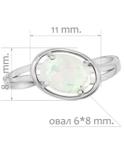 Женские Кольца_Серебро .925_ОПАЛ__2-Лазурит-Онлайн
