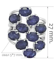 Женские Кольца_Серебро .925_САПФИР__2-Лазурит-Онлайн